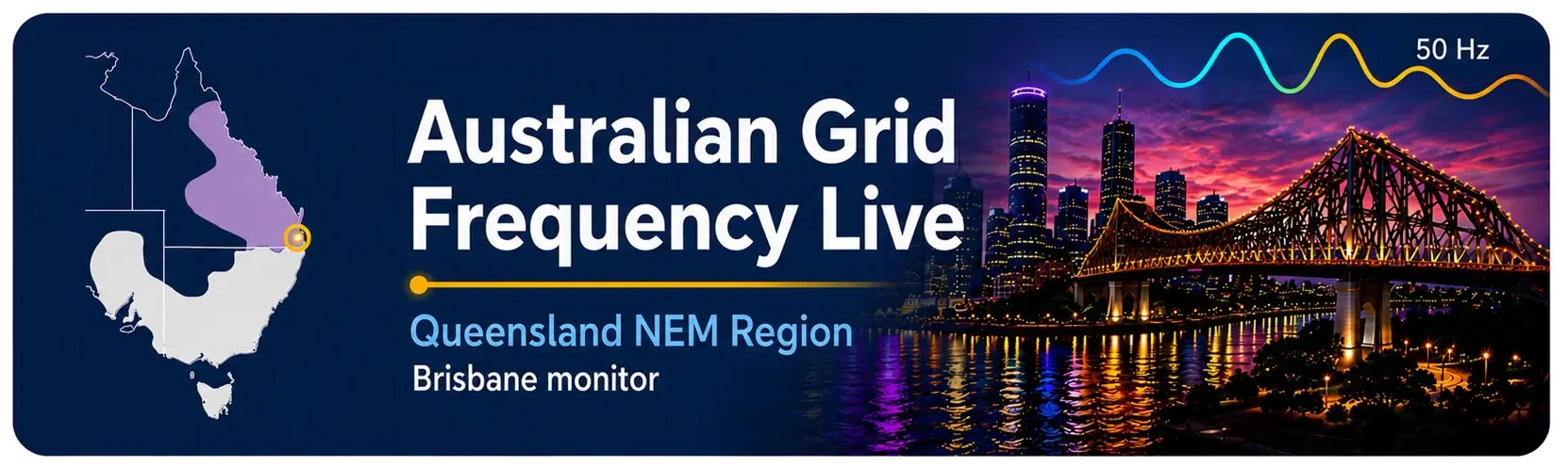 Australian Power Grid Frequency Live � Queensland NEM Region